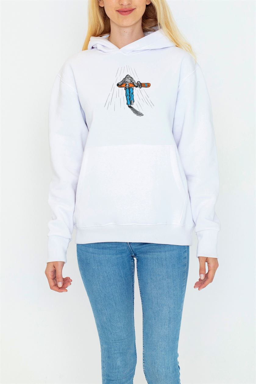Up the Hill Hoodie - Beyaz