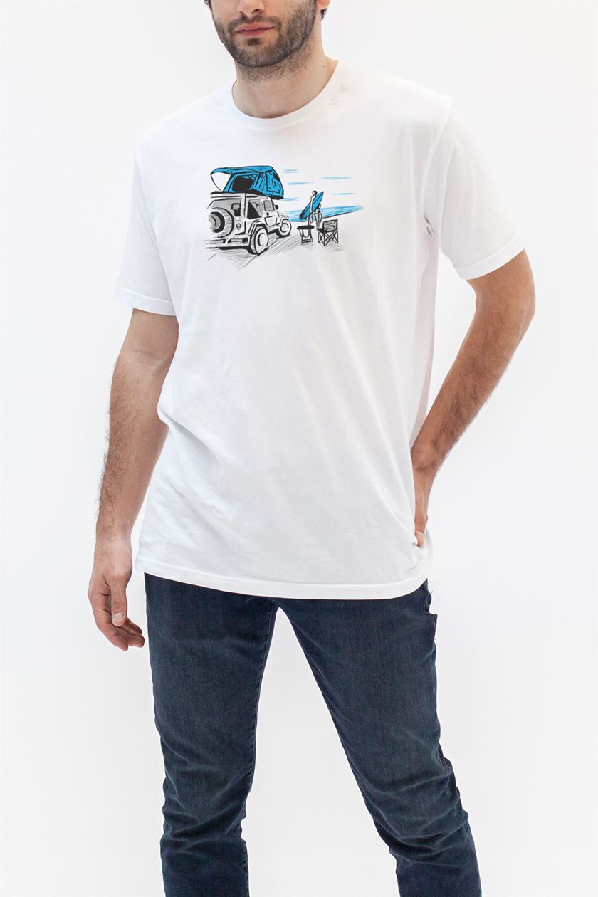 Camp Surfer T-Shirt - Beyaz