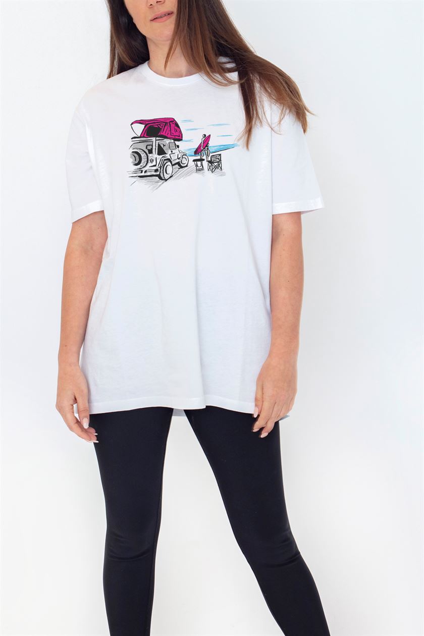 Camp Surfer T-Shirt - Beyaz