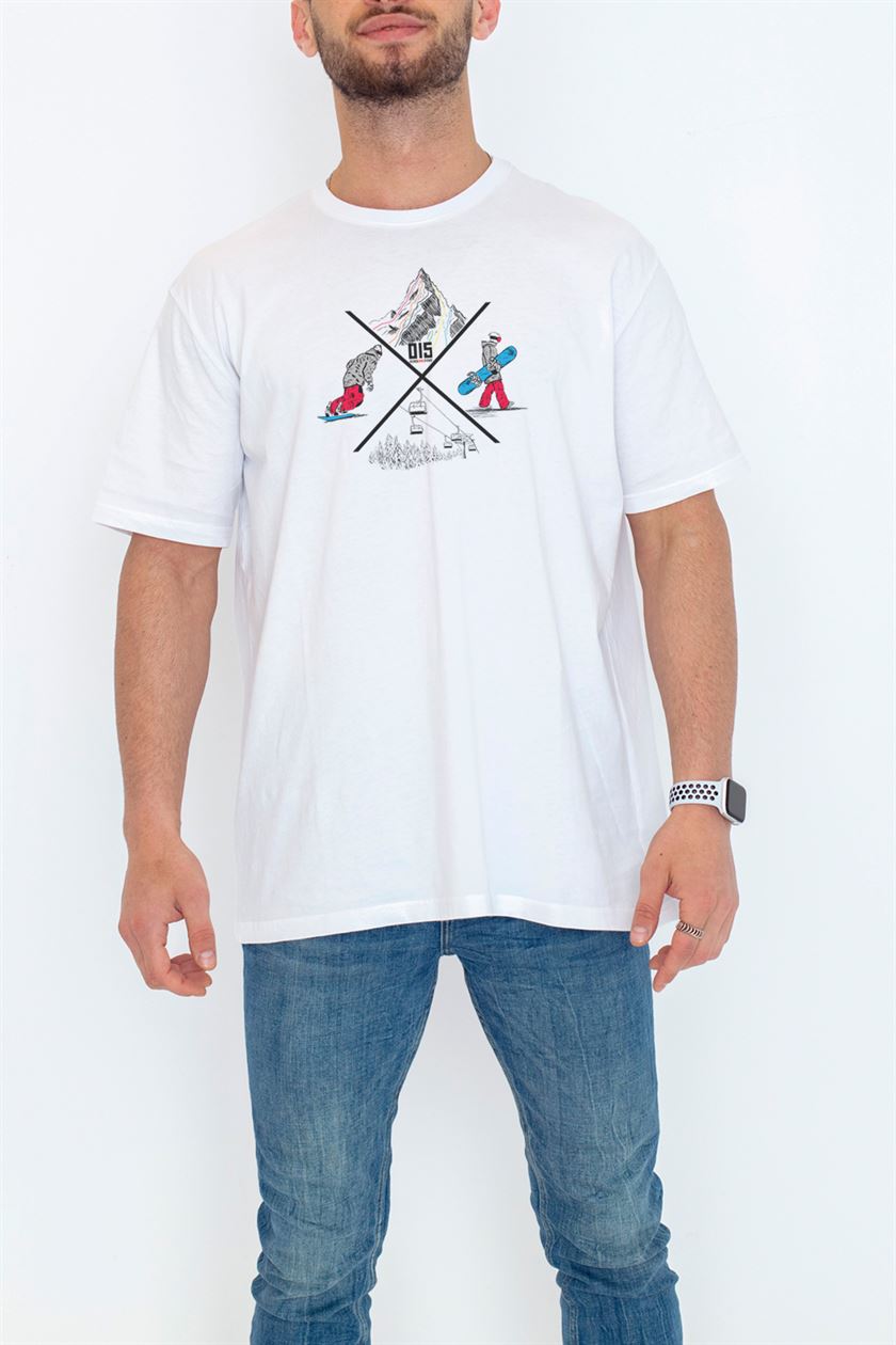 X-Snowboard T-Shirt - Beyaz