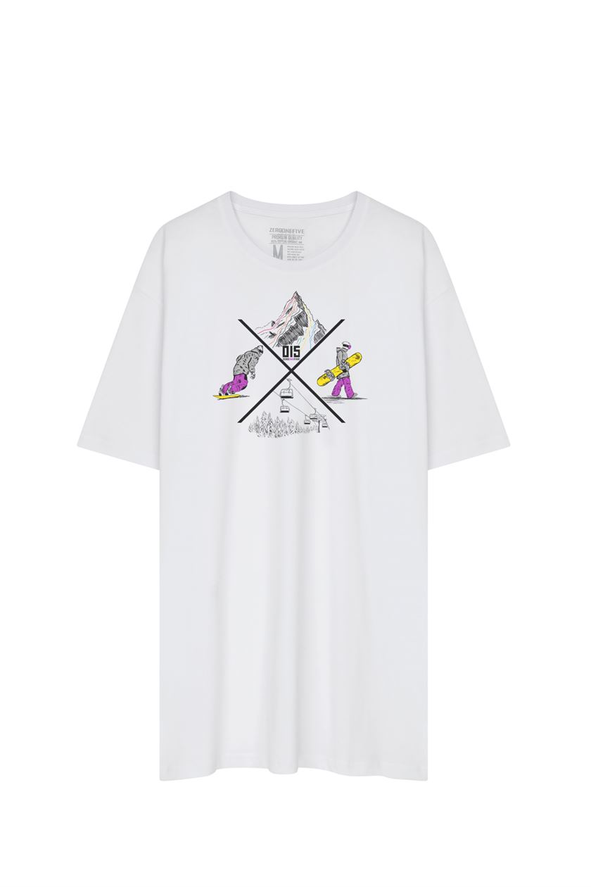 X-Snowboard T-Shirt - Beyaz